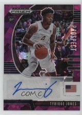 2020 Panini Prizm Draft Picks Prospect Purple Ice 47/99 Tyrique Jones Auto 10qe