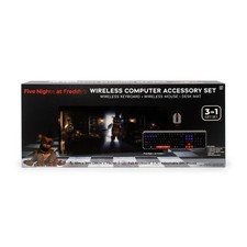 Five Nights at Freddy's Wireless Computer Keyboard Mouse  Mat - Accessory Set  