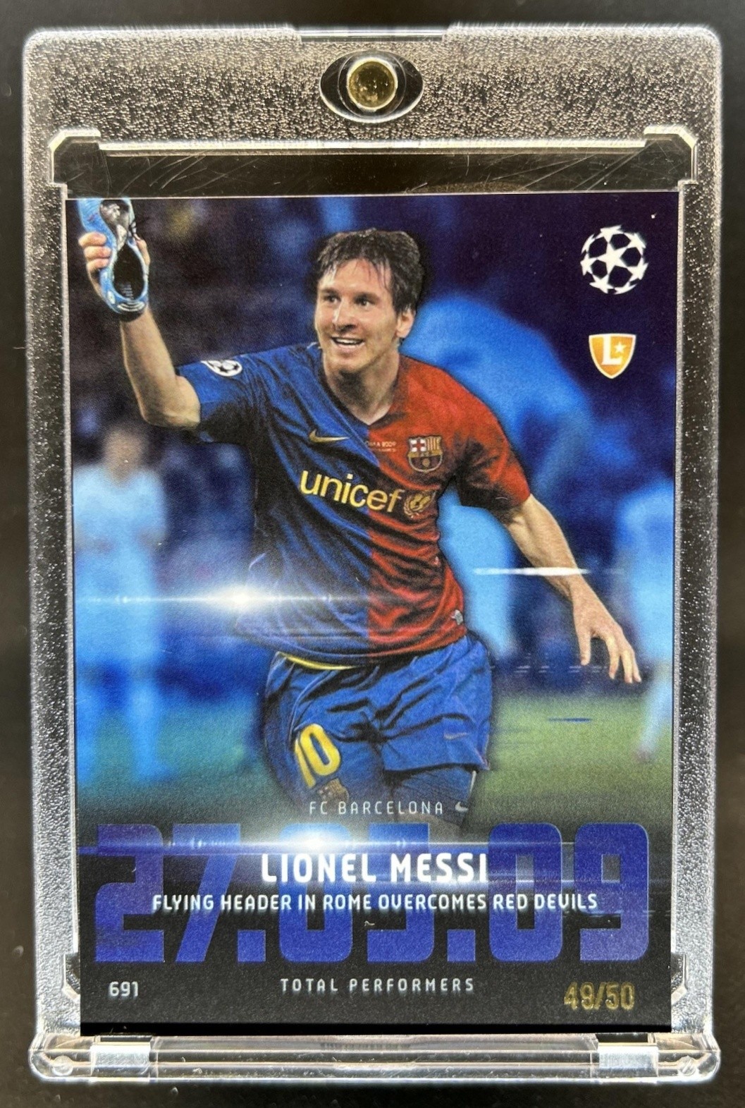 2024-25 Topps Total Football Lionel Messi Performers Blue #/50