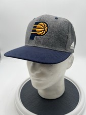 Adidas Indiana Pacers NBA Snapback Hat Gray Blue One Size Cap OSFA