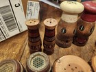 Vintage wood salt & pepper shakers lot of 8 sets — photo 9