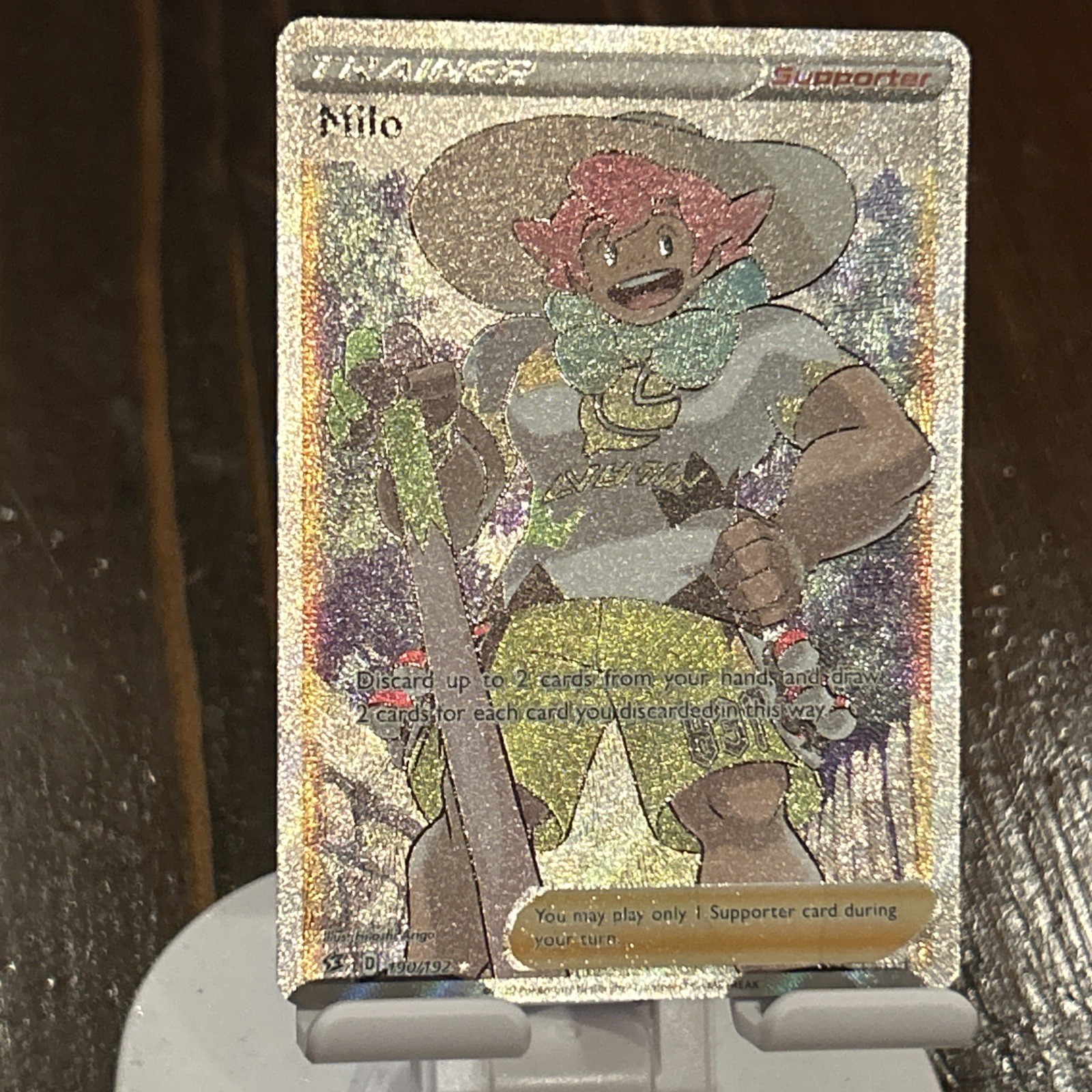 Milo - 190/192 - Pokemon Rebel Clash Sword & Shield Full Art Ultra Rare Card NM