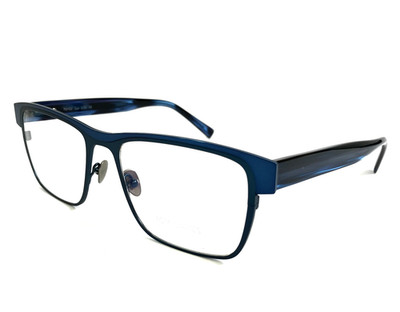 Tom Davies Eyeglasses Frames TD725 Col. 2132 Navy Blue Horn Square 57-19-145