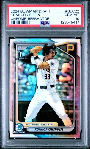 2024 Bowman Draft Konnor Griffin REFRACTOR PSA 10 #BDC-22