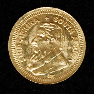 Porte-monnaie Vintage – Réplique Pièce Krugerrand 1980, Ton Or, Pour Homme