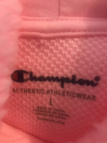 Girl's Pink Champion Soft Fleece Hoodie Pullover Hooded Sweatshirt Brand New - Picture 2 of 4