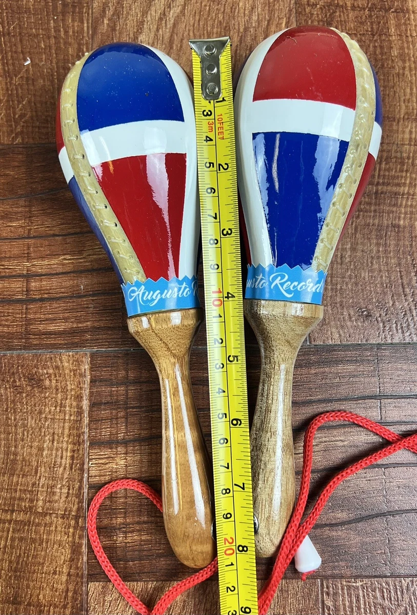 Mini Maracas With Dominican Republic Flag Design Maracas De Cuero