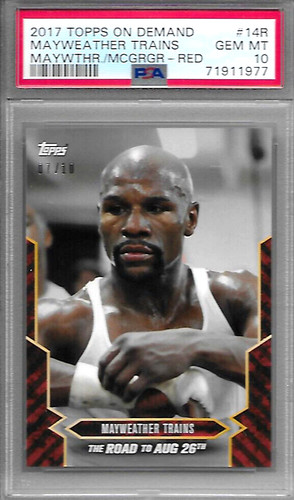 2017 TOPPS ON DEMAND FLOYD MAYWEATHER TRAINS #14R RED PARALLEL 7/10 PSA 10 GEM