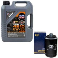 MotoröL Set 0W-30 5 Liter + ÖLfilter SM 5086 FüR Audi Seat Skoda VW Passat 1.8