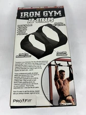 IRON GYM AB STRAPS Heavy Duty For Abdominal Exercises ADJUSTABLE  PADDED