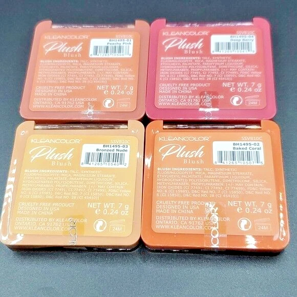 6 PC NIP Kleancolor Satin Blush Kleancolor Shimmer Blush Finish 4 Shades - Image 4 of 4