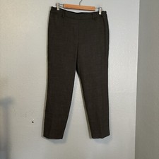 Talbots Women  s Chatham Grey Wool Tapered Cropped Trouser Sz 10 Office Business