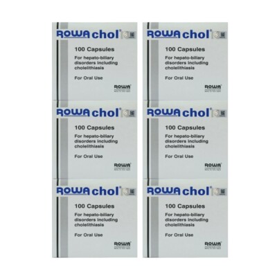 Up to 6x ROWACHOL For Hepato Biliary Disorders Cholelithiasis & Gallstones 100's