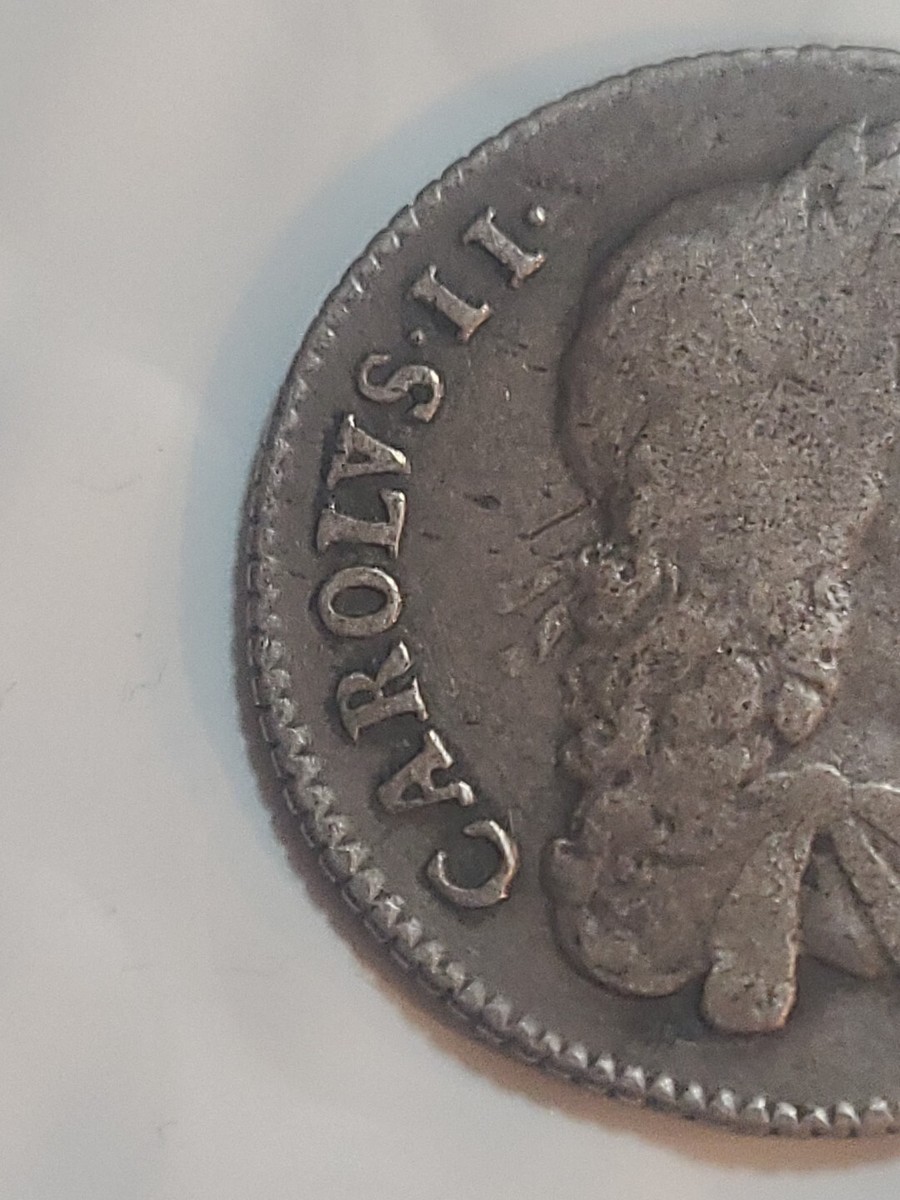 1668 Carolus II (Charles 2) 1st Bust British Silver Shilling
