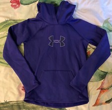 Under Armour Purple Fleece Pullover Hoodie Storm1 Cold Gear Women's Size XS
