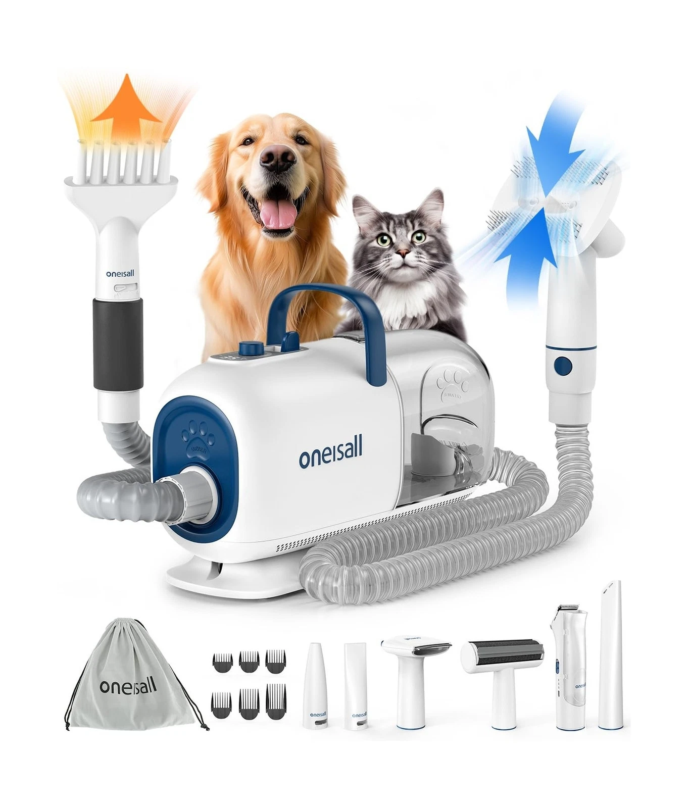 oneisall Dog Grooming Vacuum Blow Dryer and Clippers, Dog Grooming Kit for Sh...
Opens in a new wind