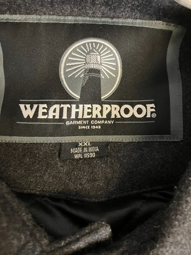 Weatherproof Garment Co Dark Gray Wool Cashmere Blend Winter Coat XXL EC! - Picture 3 of 7