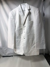 Men's Size 39R Oscar de la Renta Contour White Tuxedo Dinner Jacket Wedding 14