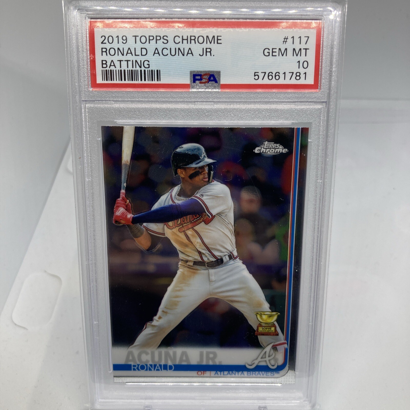 2019 Topps Chrome Ronald Acuna Jr #117 PSA 10 Atlanta Braves