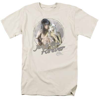 The Dark Crystal Jen & Kira T Shirt Mens Licensed 80s Classic Movie Tee Cream