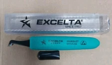 Excelta 15A-RW-ET - 70 Deg Angulated Cutting Tweezers, Relieved Round Head, 5-St