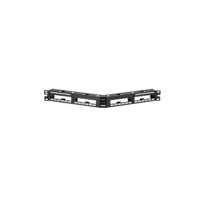 Panduit Patchpanel - gewinkelt 1HE QAPP24BL schwarz Kupfer Patchpanel