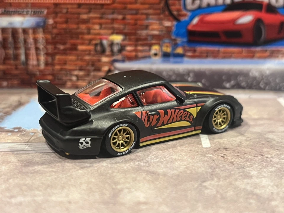 Hot Wheels 55th Anniversary Black Gold Porsche 993 GT2 Real Riders Swap CUSTOM - Image 2 of 4