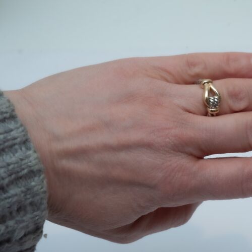 New DAVID YURMAN Ladies 9mm Thoroughbred Loop Pinky Ring 925 18K Gold Size 6 - Picture 2 of 9