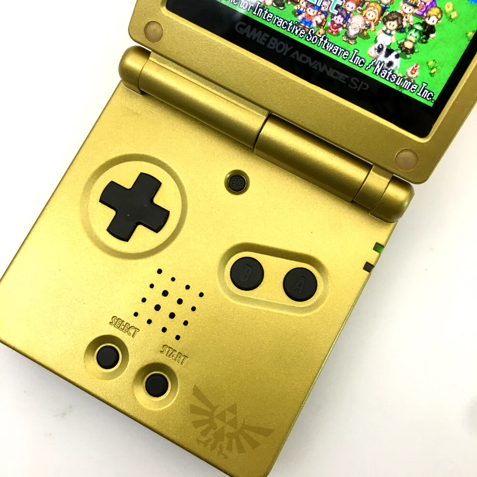 Gold Zelda 10 Levels Backlit V2 IPS LCD Panel Game Boy Advance SP GBA SP Console - Image 3 of 4