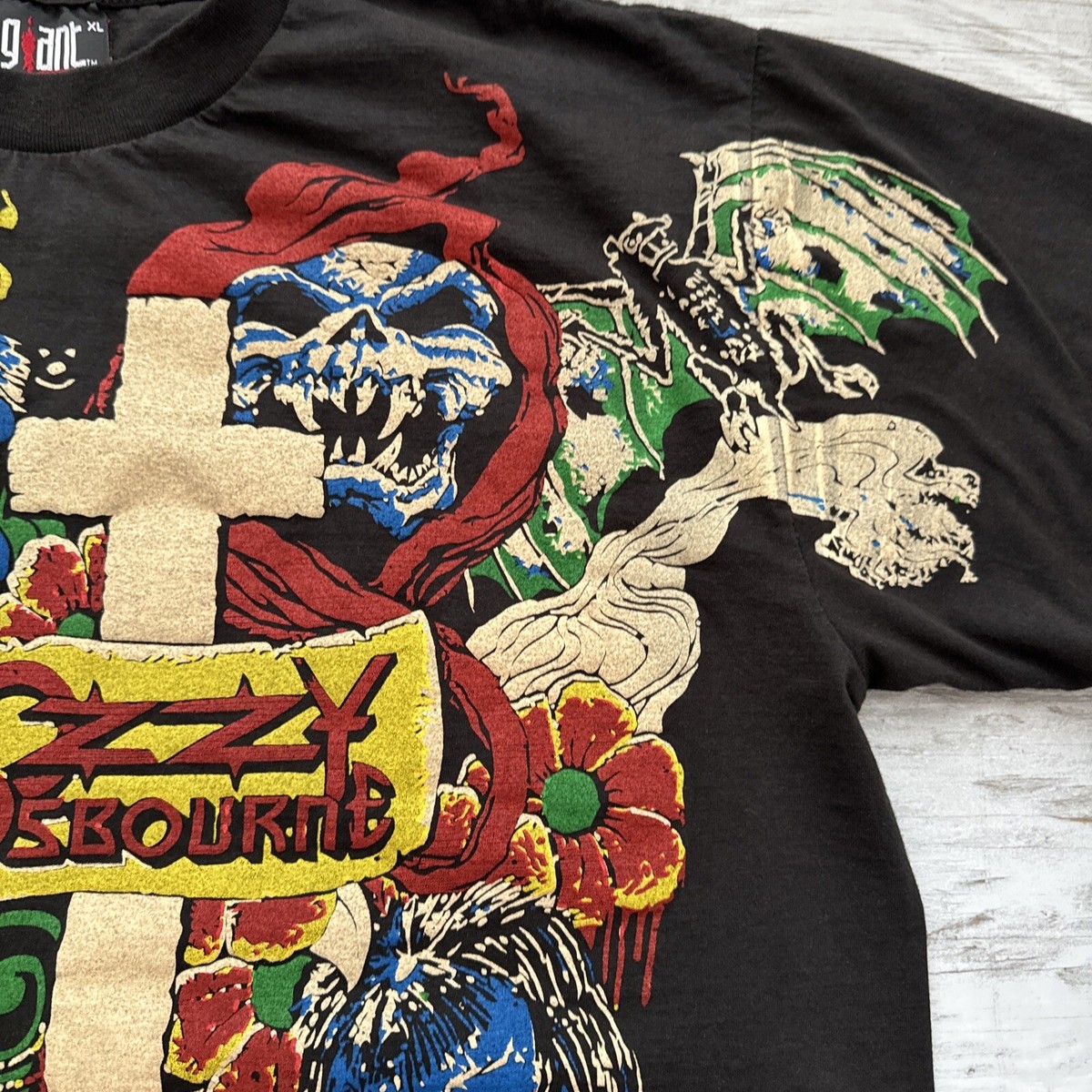 Vintage 1992 Giant Ozzy Osbourne Tattoo All Over Print AOP Vintage 1992 Giant Ozzy Osbourne Tattoo All Over Print AOP