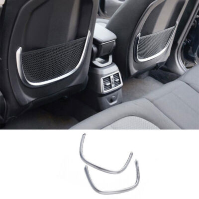Fit For BMW X2 F39 2018-2021 Matte Silver Seat Back Net Pocket Frame Cover Trim