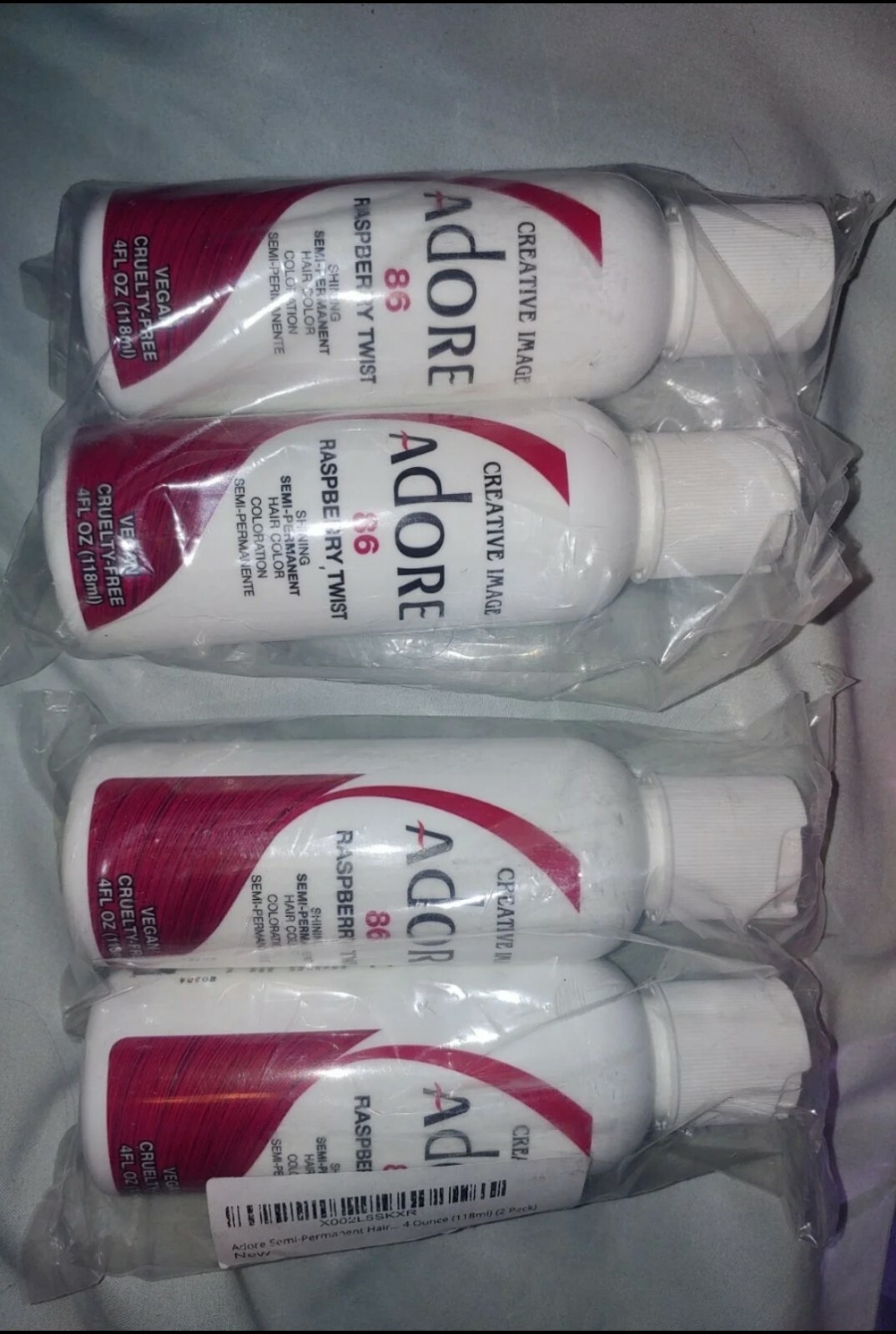 Adore Semi Permanent Hair Dye Color 118mL ***AUTHENTIC Crimson 4 bottles