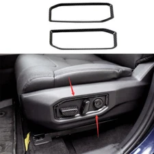 For Toyota Tundra 2022-2024 ABS Carbon Fiber Seat Button Handle Frame Cover Trim