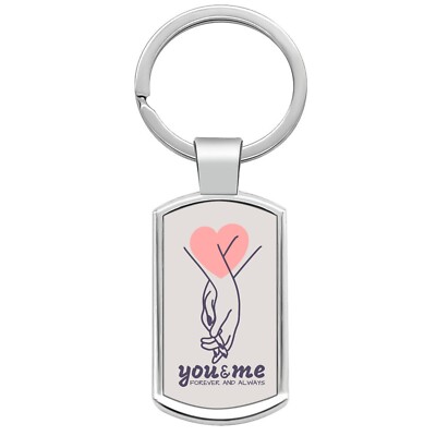 You And Me Forever And Always Chrom Metall Schlüsselring Liebespaar Geschenk VALENTINSTAG 