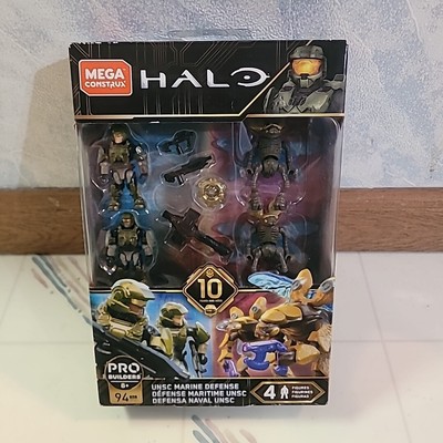 NEW Mega Construx HALO Pro Builders UNSC MARINE DEFENSE 4 Figures 94 PCS  