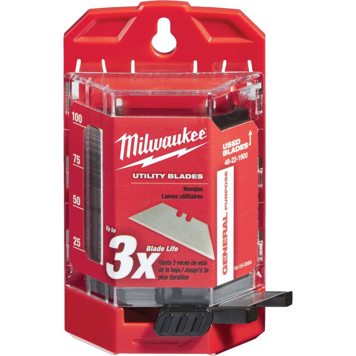 Milwaukee 48-22-1900 General Purpose Utility Knife Blades, 100-Pack