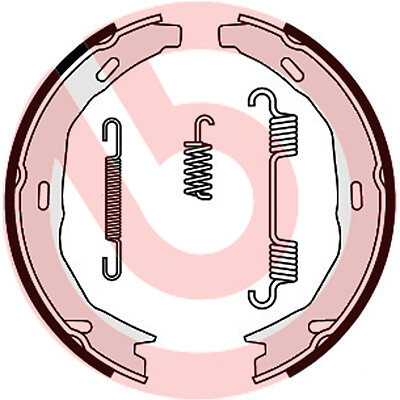 Rear BREMBO S 50 522 Brake Shoe Set, parking brake for MERCEDES-BENZ,MERCEDES-BE