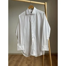 Turnbull & Asser Bespoke Cufflinks White Dress Shirt Chest 44''