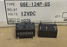 G6E-134P-US 12VDC Power Relay 0.4A 125VAC 5 Pins x 2PCS NEW