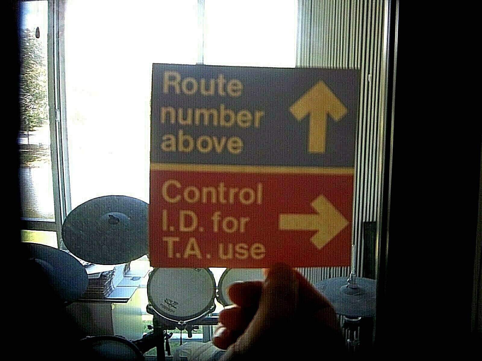 NY TRANSIT BUS SIGN NYC VINYL ADHESIVE NOS ROUTE NUMBER CONTROL ID T.A ...