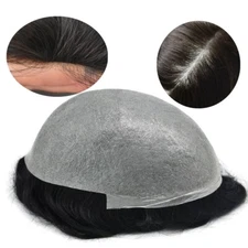 Mens Hair Replacement Ultra Thin Skin Toupee All Colors Hairpieces PU System Wig