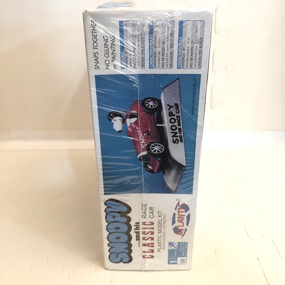 Snoopy & Classic Race Car Peanuts motorized Atlantis Snap Model Kit 6894 READ 850002740783 eBay