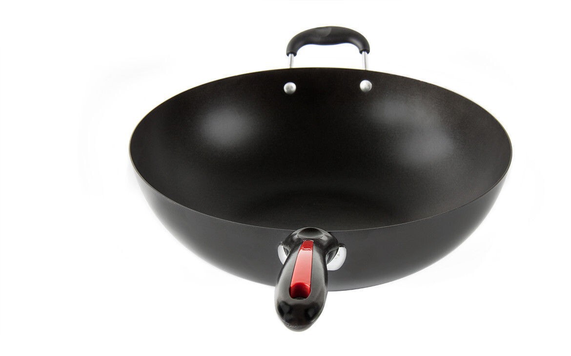 34cm NonStick Induction Wok Deep Pot Stir Frying Pan Double Handle