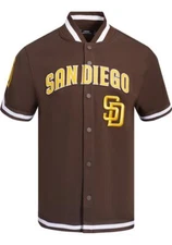 San Diego Padres Pro Standard Brown Button Down Official MLB Classic Jersey