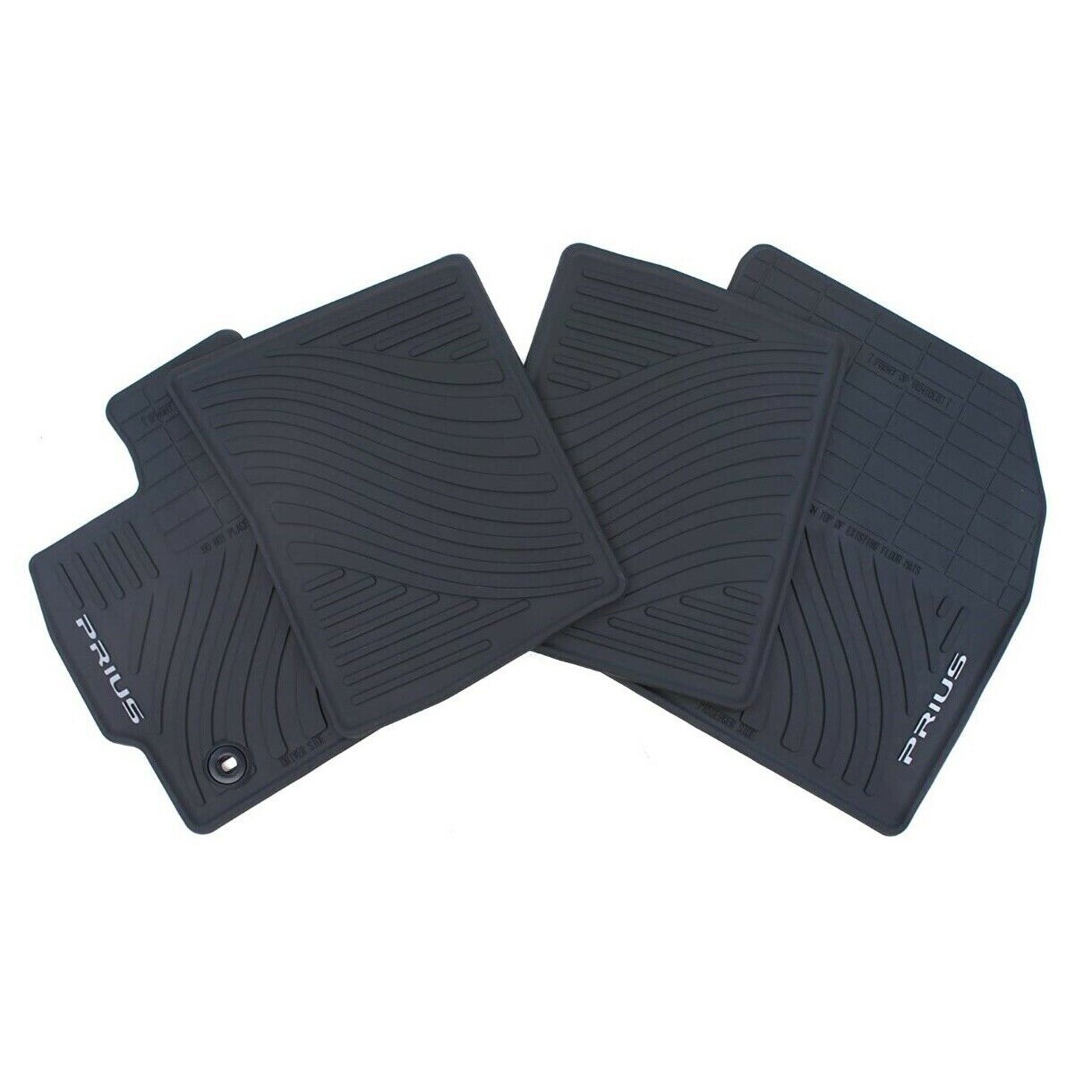 Genuine OEM Front & Rear All Weather Black Floor Mat Set For Toyota ...