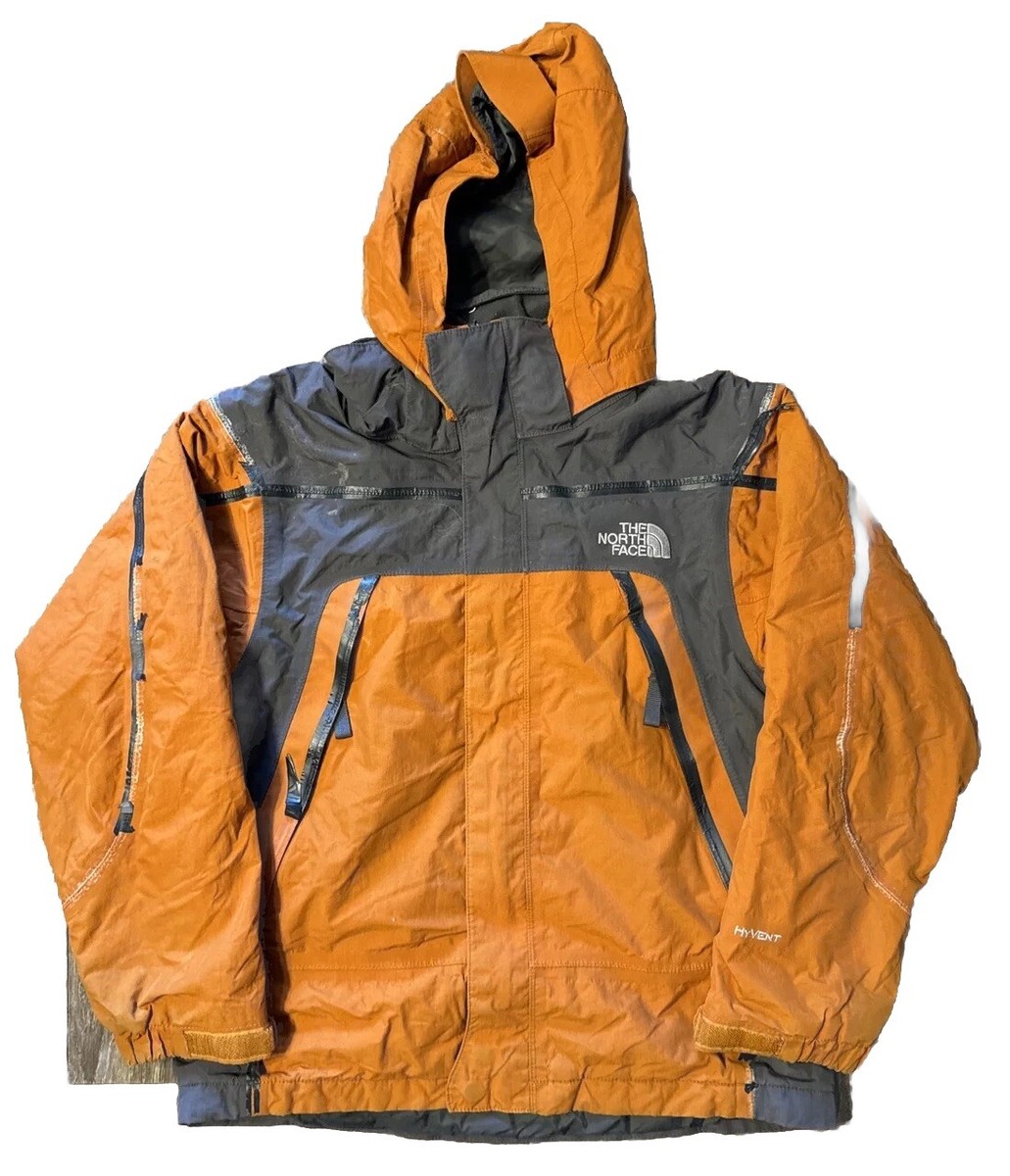 【美品】THE NORTH FACE youth ジャケット ドライベント150 The North Face Hyvent Orange Boys Kids Youth Size Large Full Zip