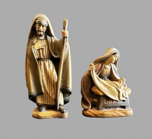 Anri Heiliges Land Krippe Josef, Maria, Jesus Maßstab 4" signiert von Ulrich Bernardi - Bild 2 von 8