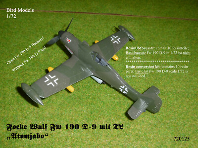 Focke Wulf Fw 190 D-9 TL ''Atomic Jabo'' 1/72 Bird Models Resin Conversion Kit/Conversion