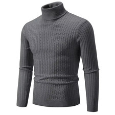 Outdoor Men's Long Sleeve Knit Sweaters Slim Fit Pullover Sweater