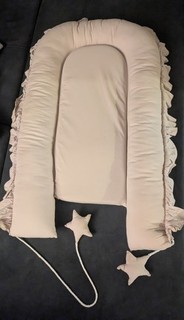 Babynestchen Rüschen Beige